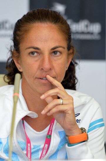 News conference on Federation Cup match between Russia and Argentina