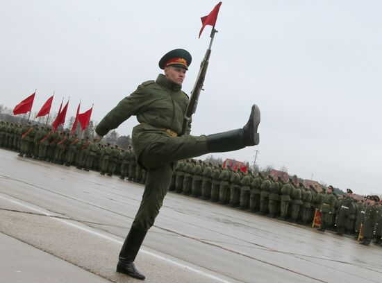 Victory Day Parade rehearsal in Alabino, Moscow Region