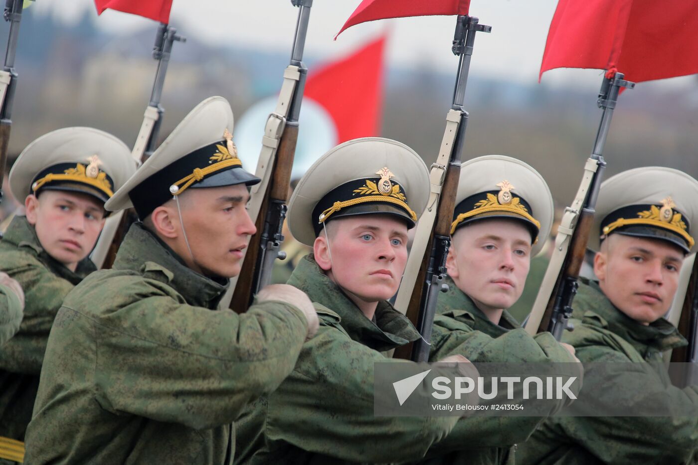 Victory Day Parade rehearsal in Alabino, Moscow Region