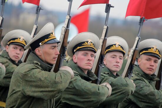 Victory Day Parade rehearsal in Alabino, Moscow Region