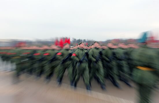 Victory Day Parade rehearsal in Alabino, Moscow Region