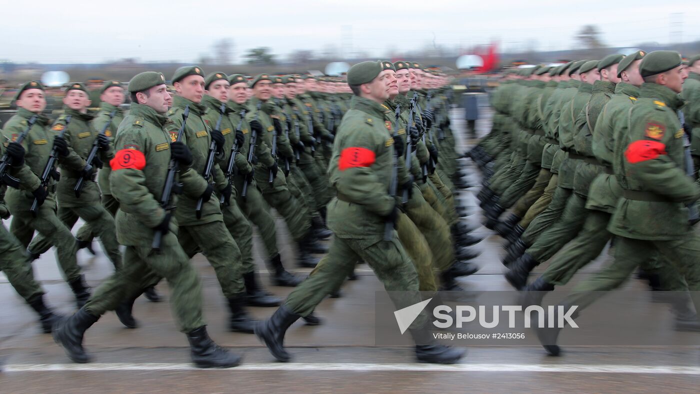 Victory Day Parade rehearsal in Alabino, Moscow Region