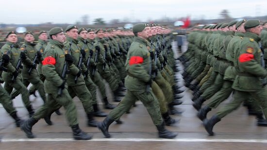 Victory Day Parade rehearsal in Alabino, Moscow Region