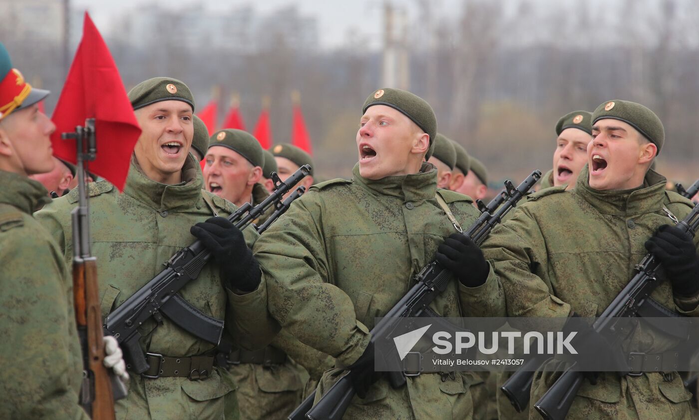 Victory Day Parade rehearsal in Alabino, Moscow Region