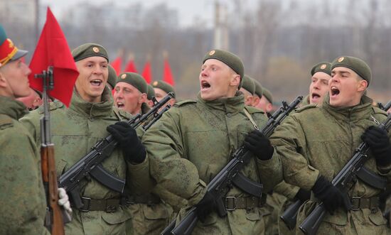 Victory Day Parade rehearsal in Alabino, Moscow Region