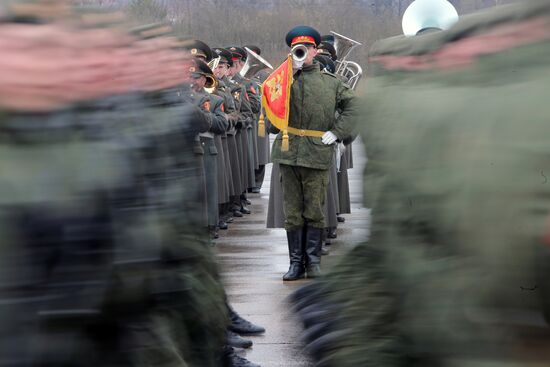 Victory Day Parade rehearsal in Alabino, Moscow Region