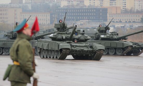 Victory Day Parade rehearsal in Alabino, Moscow Region