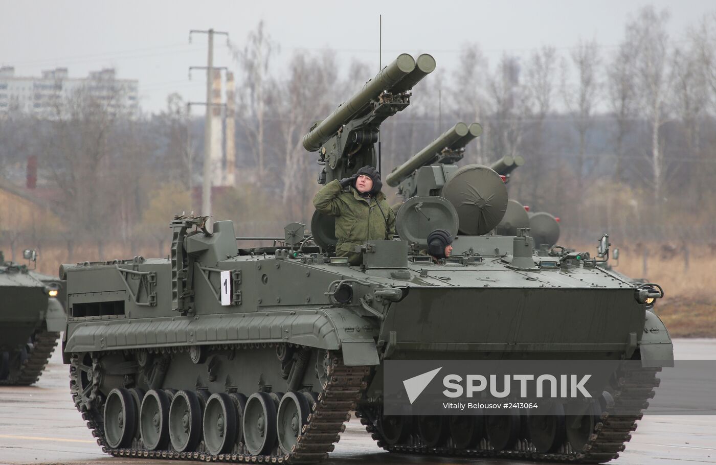 Victory Day Parade rehearsal in Alabino, Moscow Region