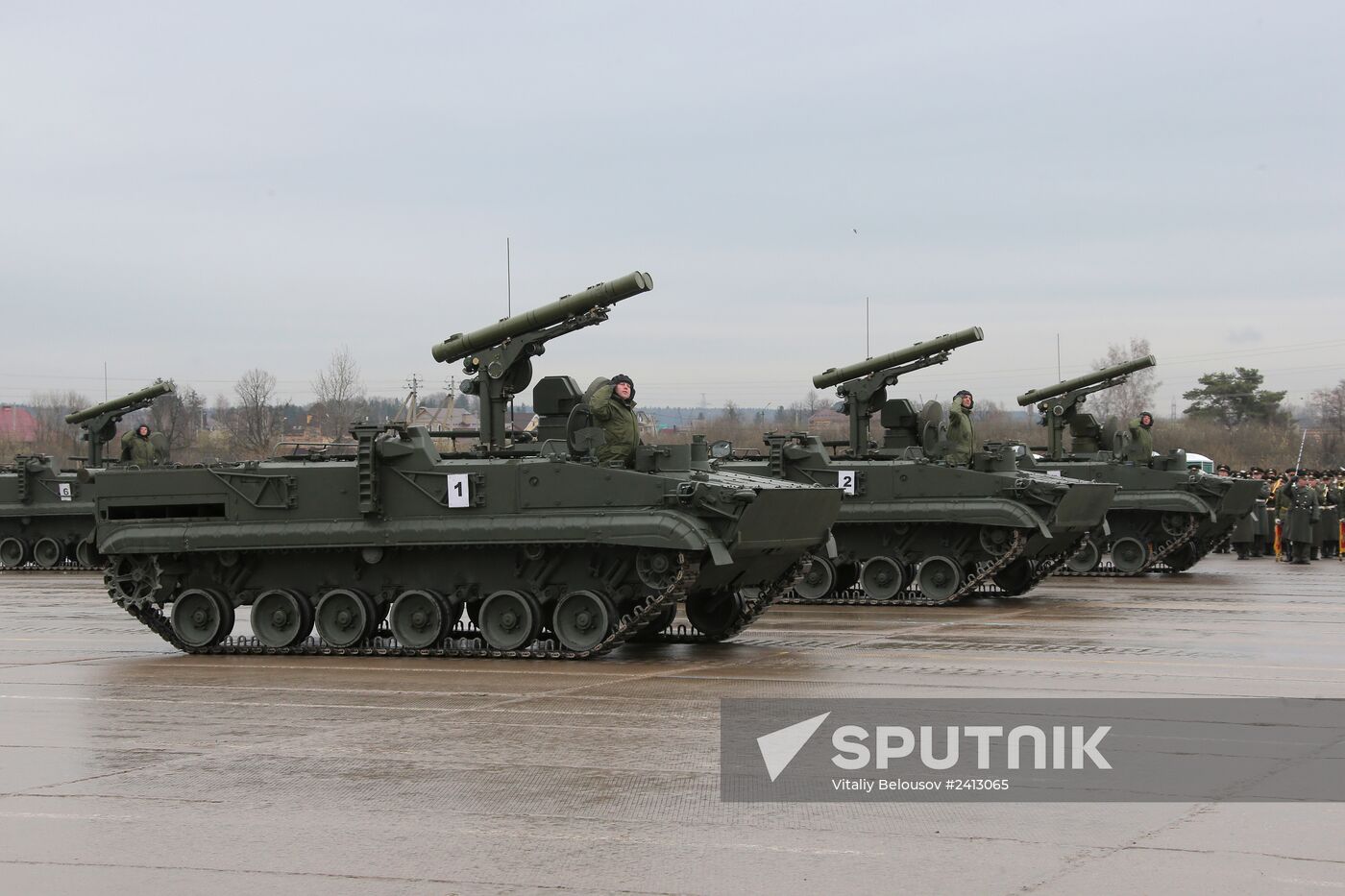 Victory Day Parade rehearsal in Alabino, Moscow Region