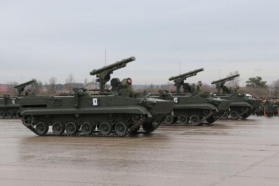 Victory Day Parade rehearsal in Alabino, Moscow Region