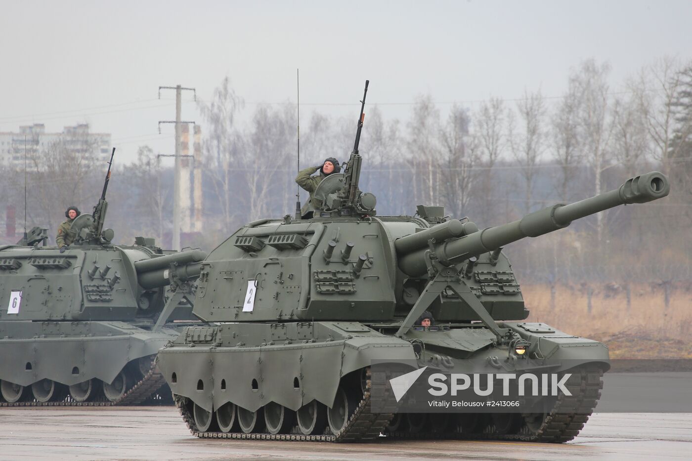 Victory Day Parade rehearsal in Alabino, Moscow Region