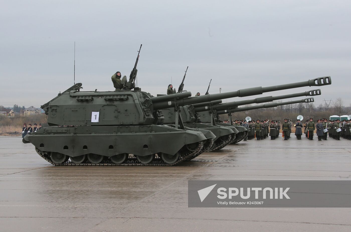 Victory Day Parade rehearsal in Alabino, Moscow Region