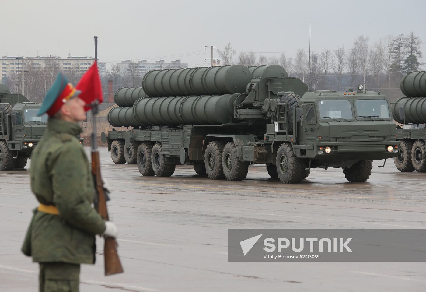 Victory Day Parade rehearsal in Alabino, Moscow Region