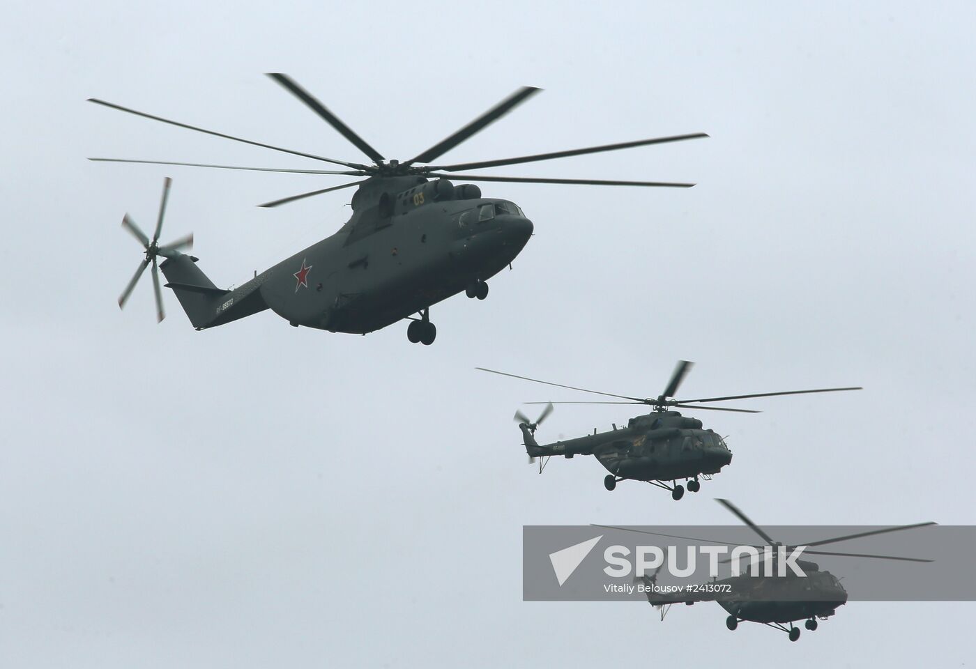 Victory Day Parade rehearsal in Alabino, Moscow Region