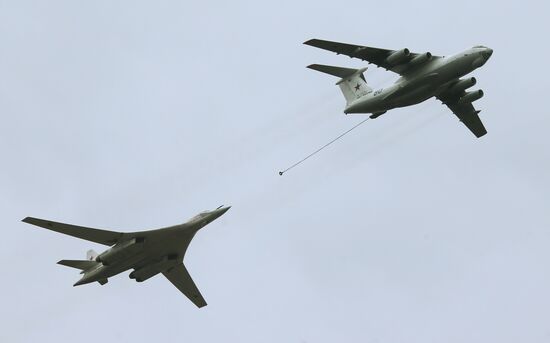 Victory Day Parade rehearsal in Alabino, Moscow Region