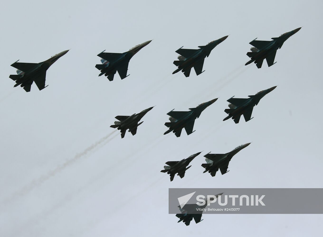 Victory Day Parade rehearsal in Alabino, Moscow Region