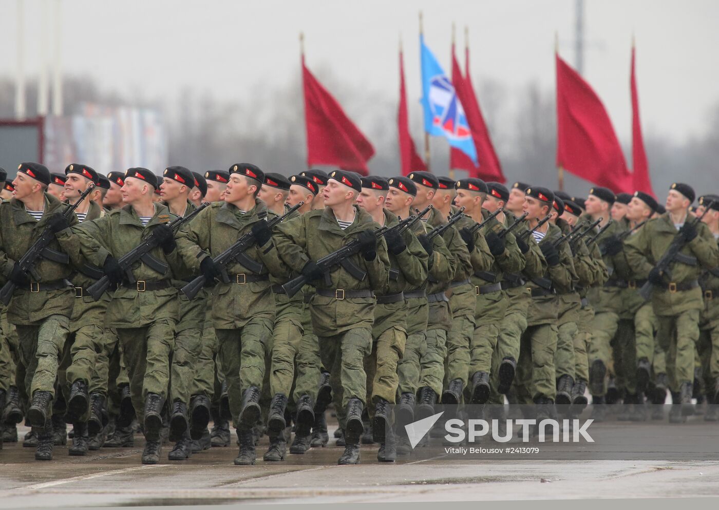 Victory Day Parade rehearsal in Alabino, Moscow Region