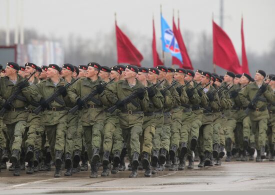 Victory Day Parade rehearsal in Alabino, Moscow Region