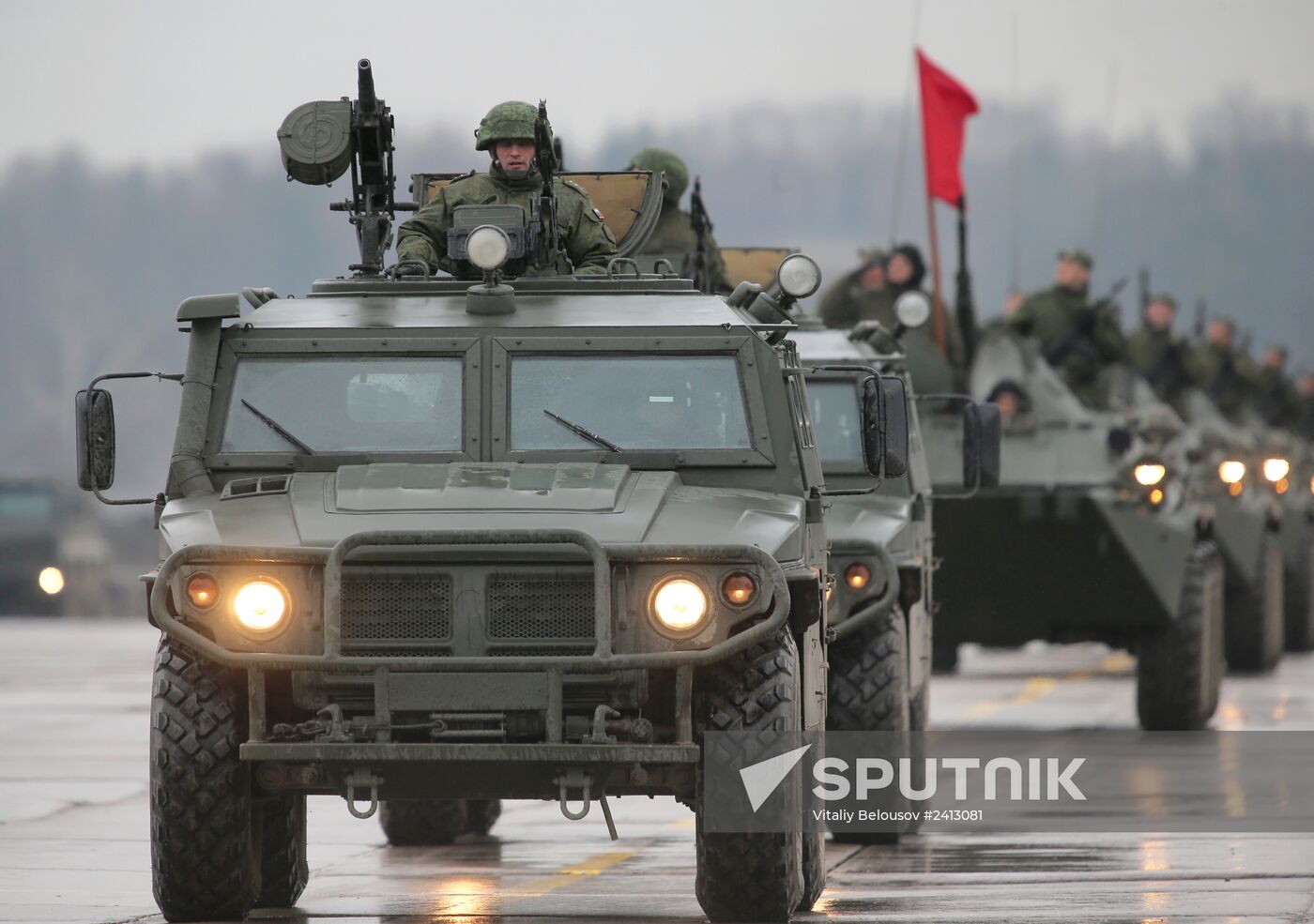 Victory Day Parade rehearsal in Alabino, Moscow Region