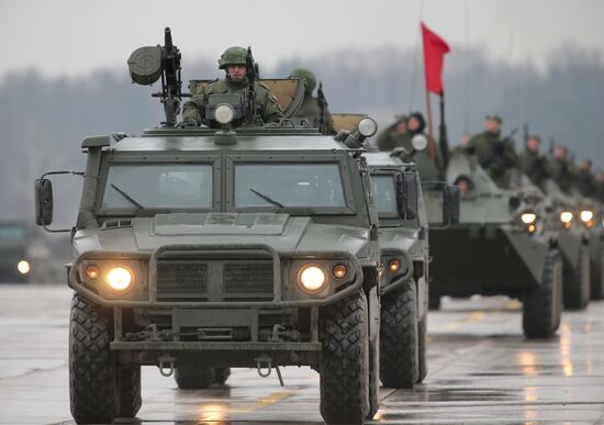 Victory Day Parade rehearsal in Alabino, Moscow Region