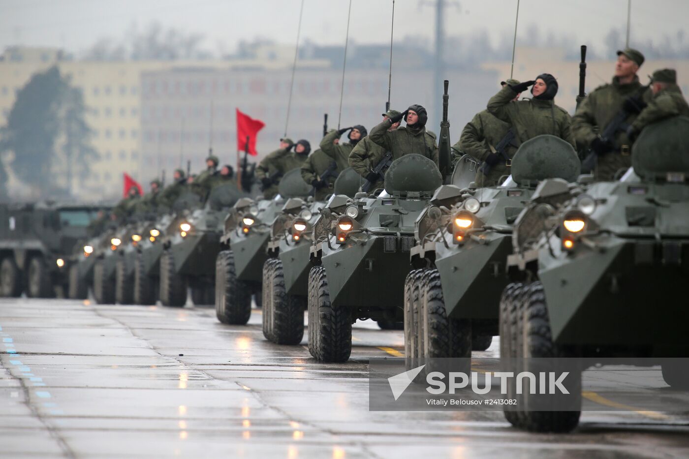 Victory Day Parade rehearsal in Alabino, Moscow Region