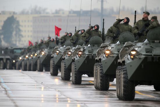 Victory Day Parade rehearsal in Alabino, Moscow Region