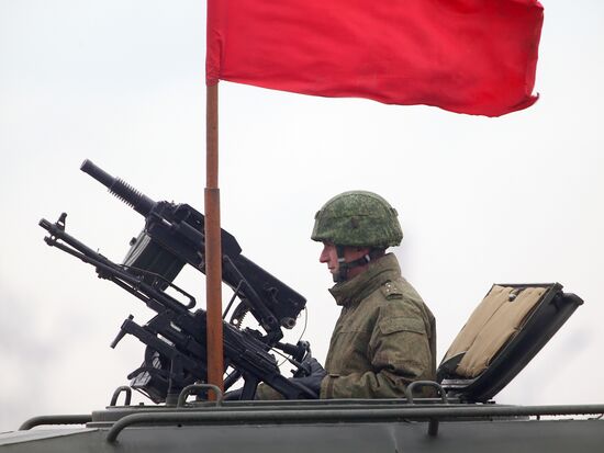 Victory Day Parade rehearsal in Alabino, Moscow Region