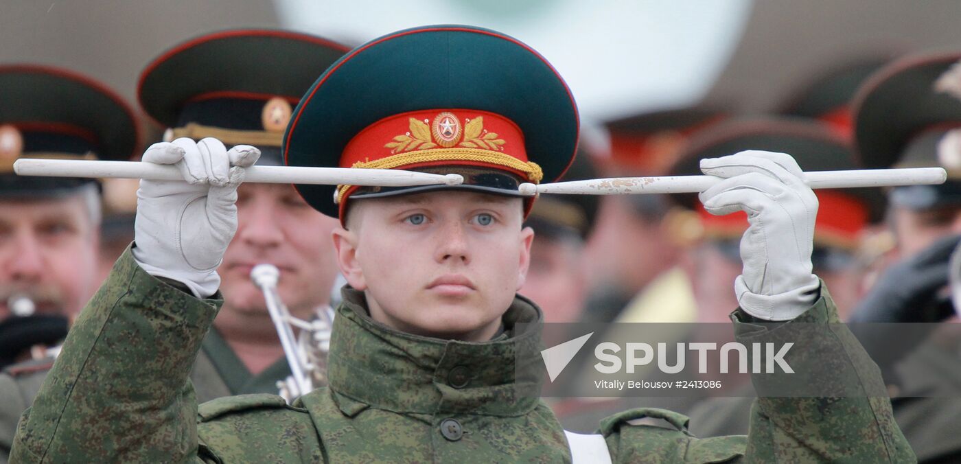 Victory Day Parade rehearsal in Alabino, Moscow Region