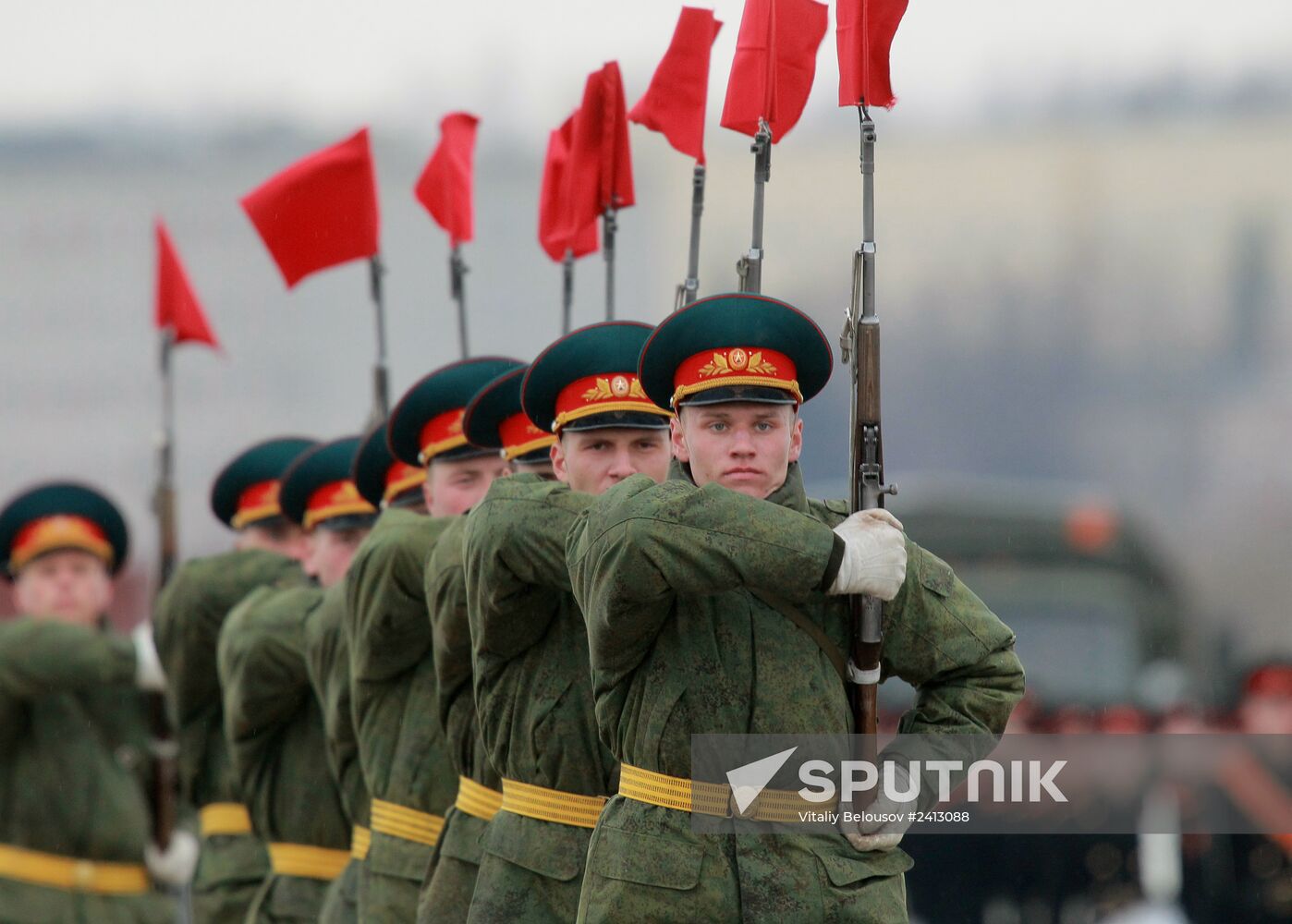 Victory Day Parade rehearsal in Alabino, Moscow Region