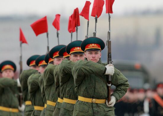 Victory Day Parade rehearsal in Alabino, Moscow Region