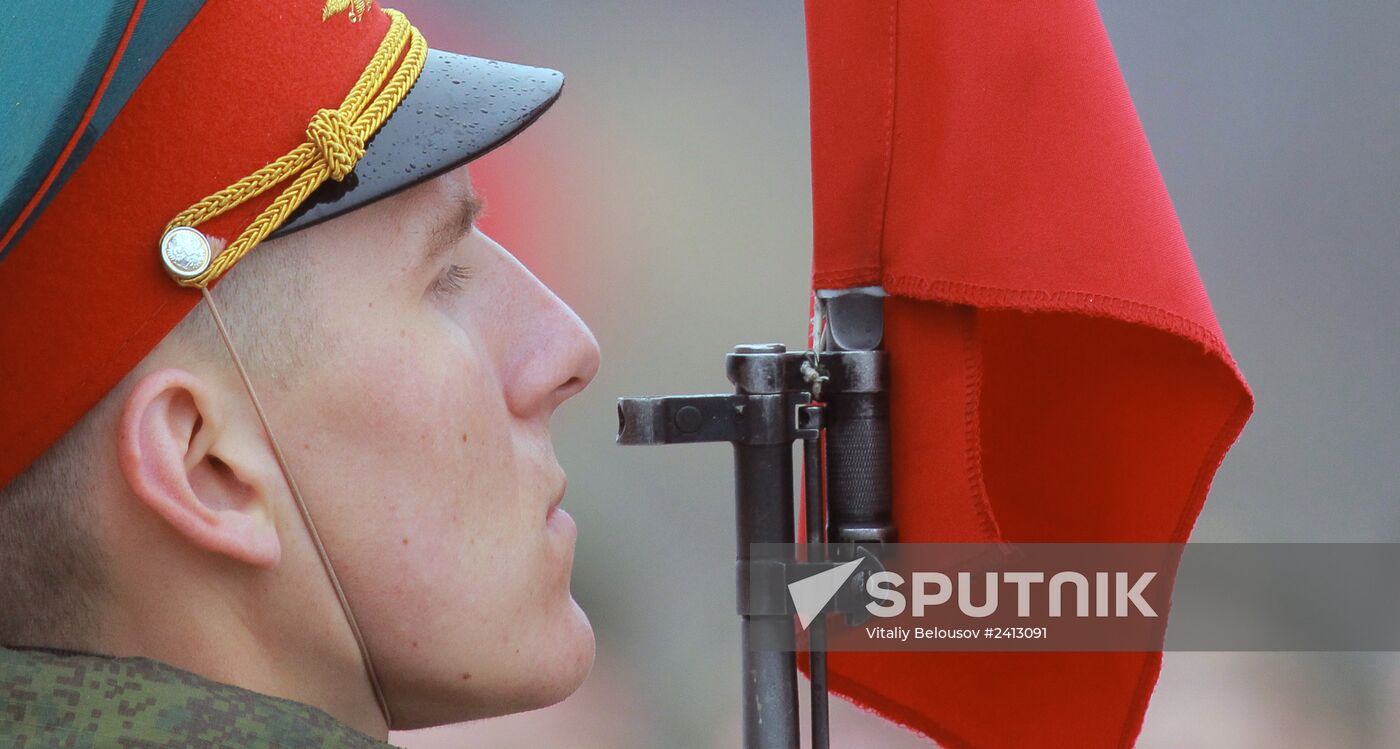 Victory Day Parade rehearsal in Alabino, Moscow Region
