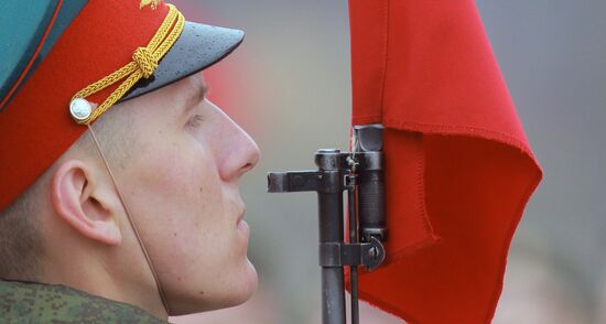 Victory Day Parade rehearsal in Alabino, Moscow Region