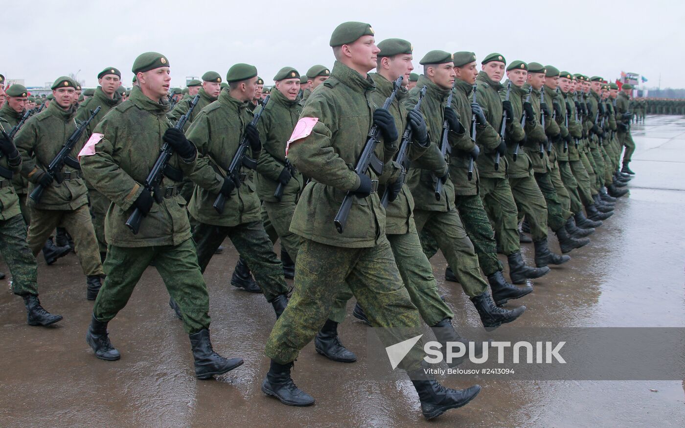 Victory Day Parade rehearsal in Alabino, Moscow Region