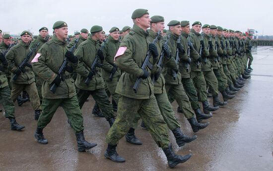 Victory Day Parade rehearsal in Alabino, Moscow Region