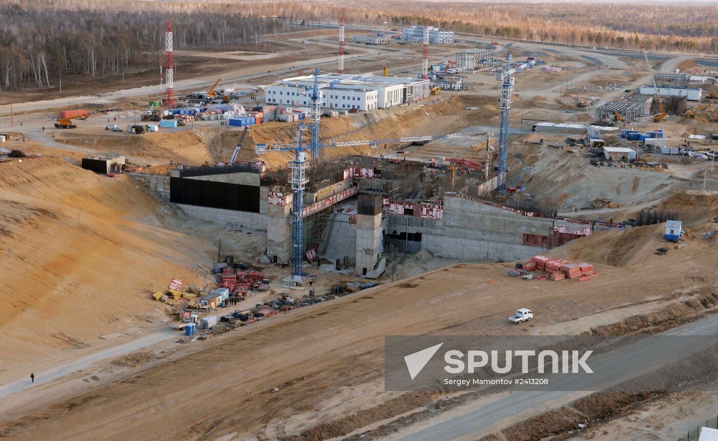 Dmitry Rogozin visits Vostochny Cosmodrome under construction in Amur Region