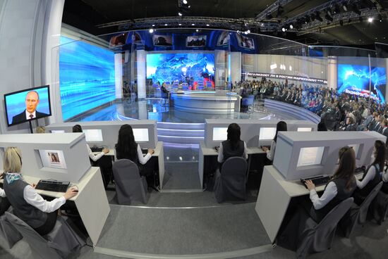 Vladimir Putin holds question and answer session