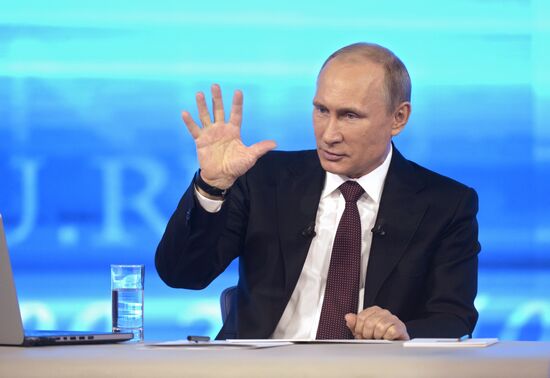 Vladimir Putin holds question and answer session