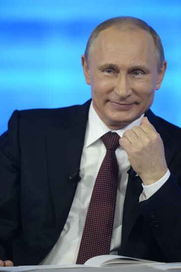 Vladimir Putin holds question and answer session