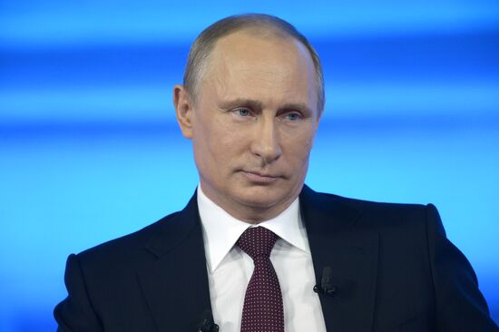 Vladimir Putin holds question and answer session
