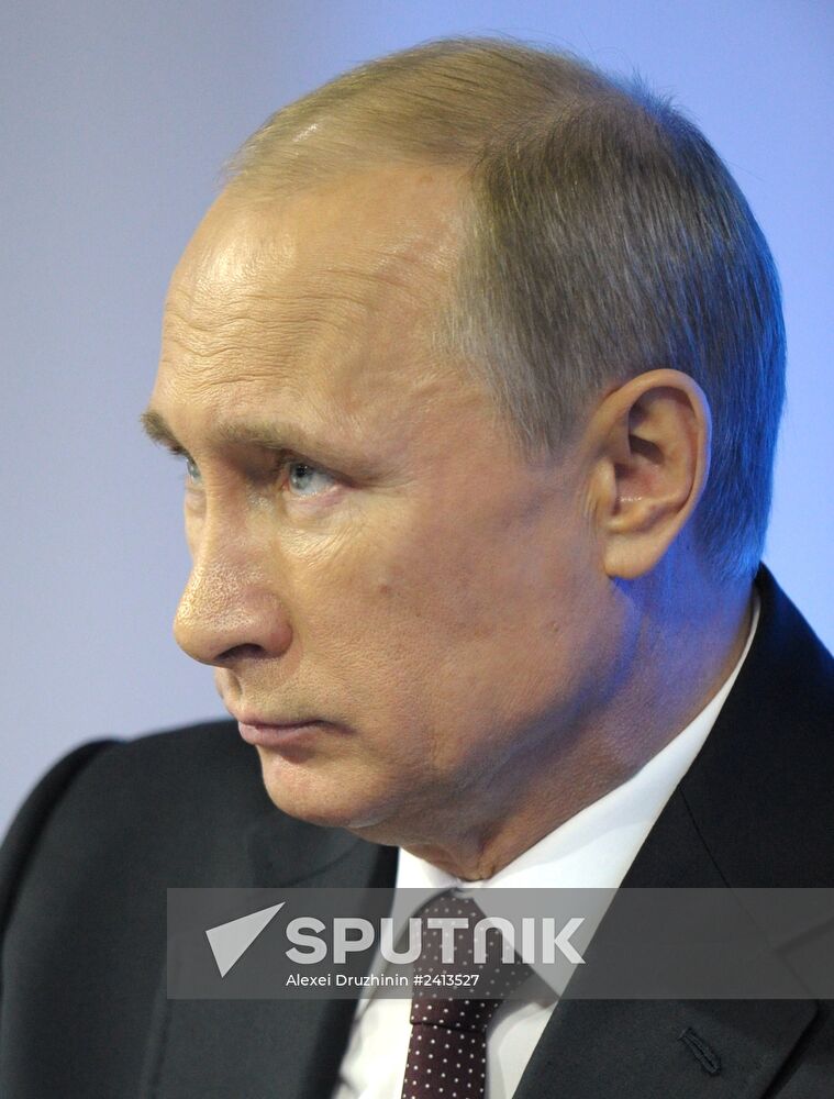 Vladimir Putin holds question and answer session