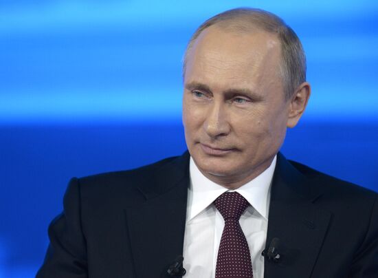 Vladimir Putin holds question and answer session