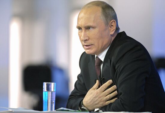 Vladimir Putin holds question and answer session
