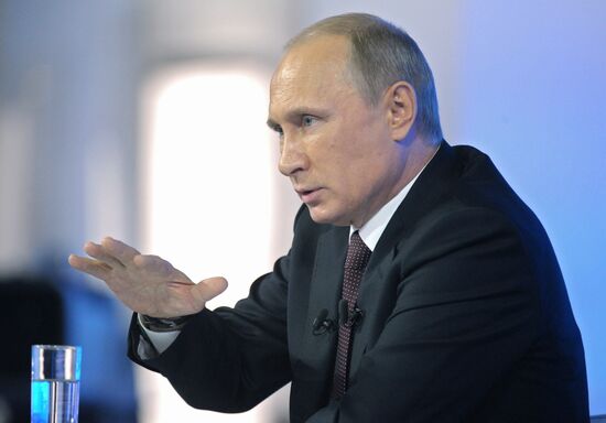 Vladimir Putin holds question and answer session