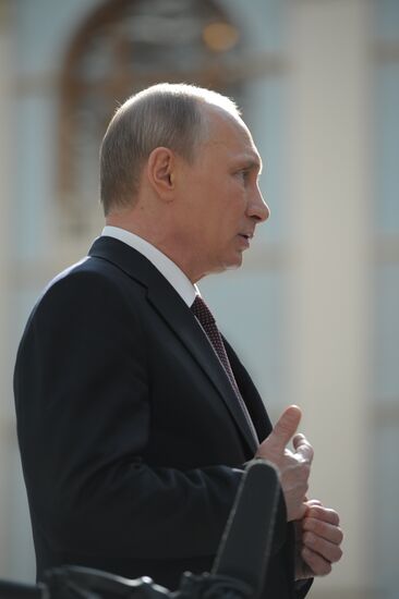 Vladimir Putin holds question and answer session
