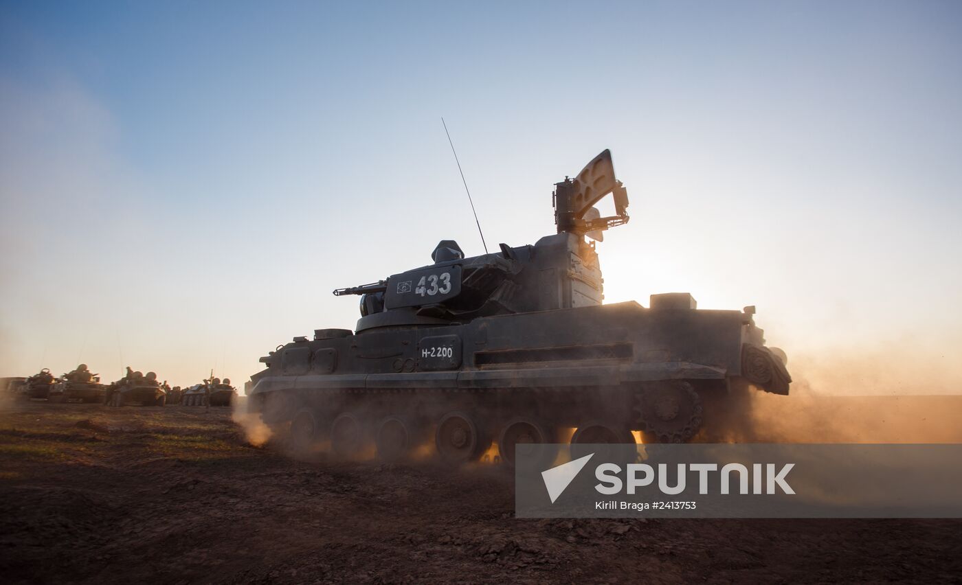 Exercise at the Kapustin Yar firing range in the Astrakhan Region