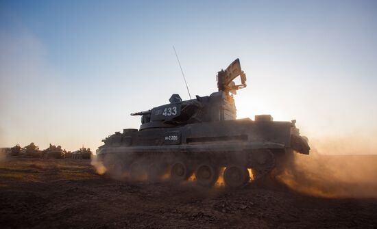 Exercise at the Kapustin Yar firing range in the Astrakhan Region