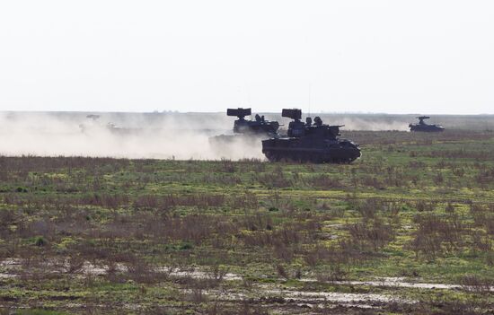 Exercise at the Kapustin Yar firing range in the Astrakhan Region