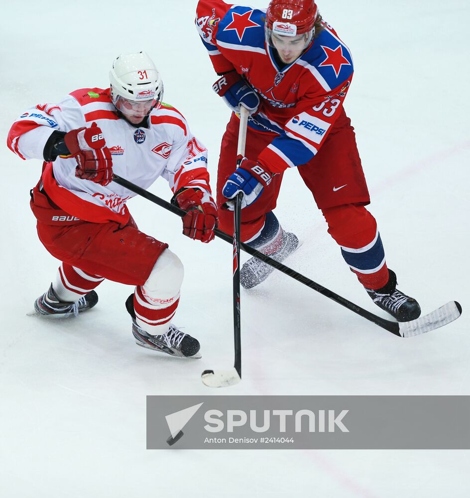Junior Hockey League. Krasnaya Armiya vs. Spartak