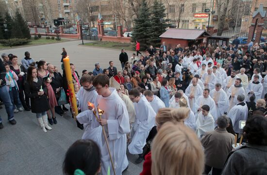 Catholic Easter celebrations in Russia