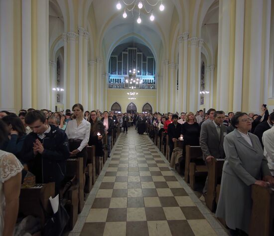 Catholic Easter celebrated in Russia